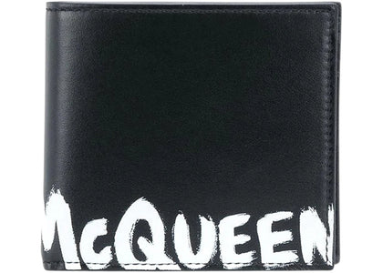 Alexander McQueen Mcqueen Graffiti Wallet Black White - authentic Alexander McQueen product