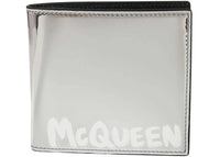 Alexander McQueen Mcqueen Graffiti Wallet Silver