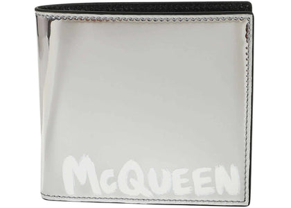 Alexander McQueen Mcqueen Graffiti Wallet Silver - product view 2