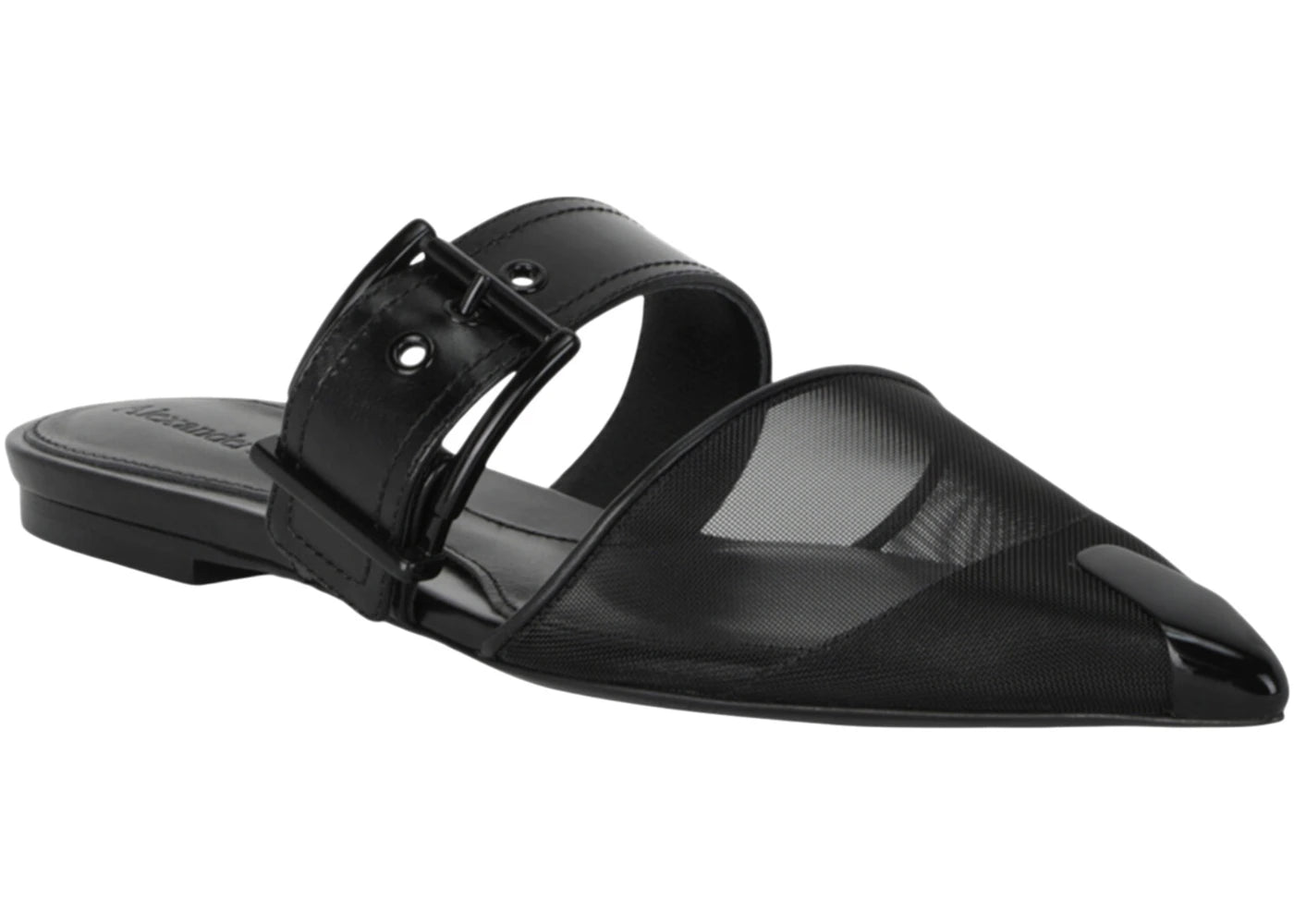 Alexander McQueen Mesh Punk Mules Black Black (Women's) - vue secondaire B