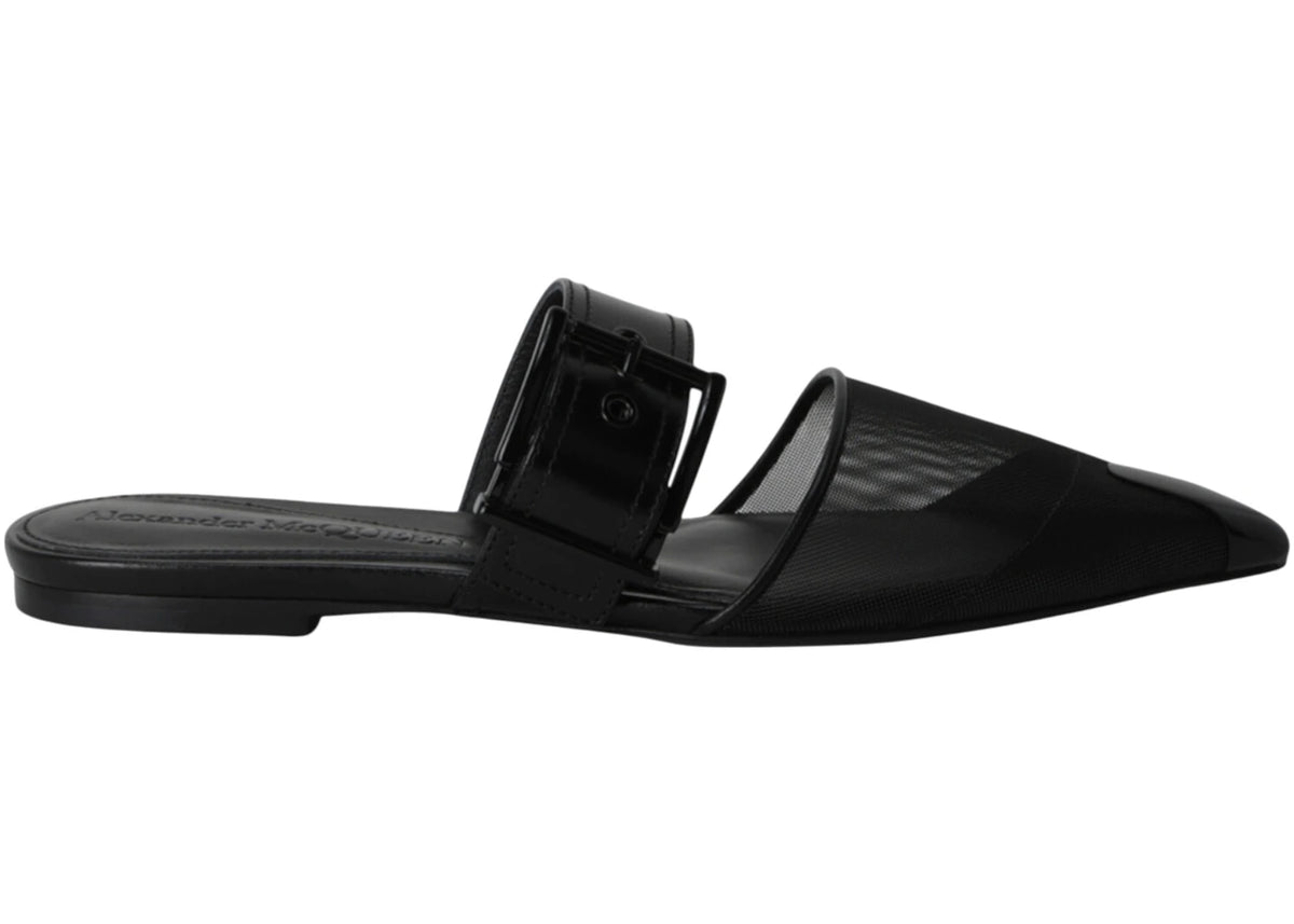 Alexander McQueen Mesh Punk Mules Black Black (Women's) - vue 360