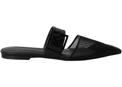 Alexander McQueen Mesh Punk Mules Black Black (Women's) - sneakers view 2