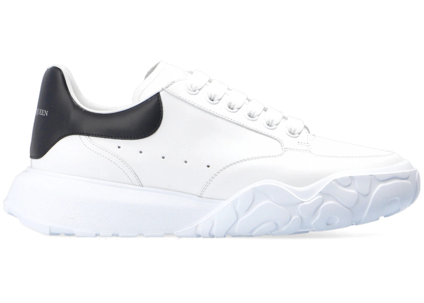 Alexander McQueen Oversized Court Trainer White Black - vue 360