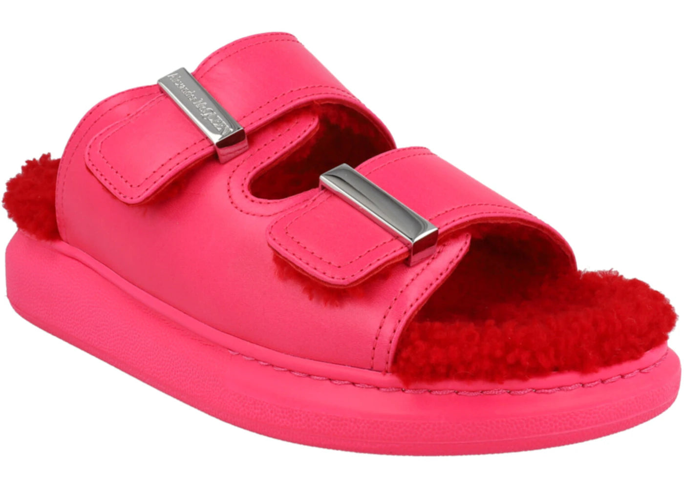 Alexander McQueen Oversized Hybrid Slides Pink Silver (Women's) - vue secondaire B