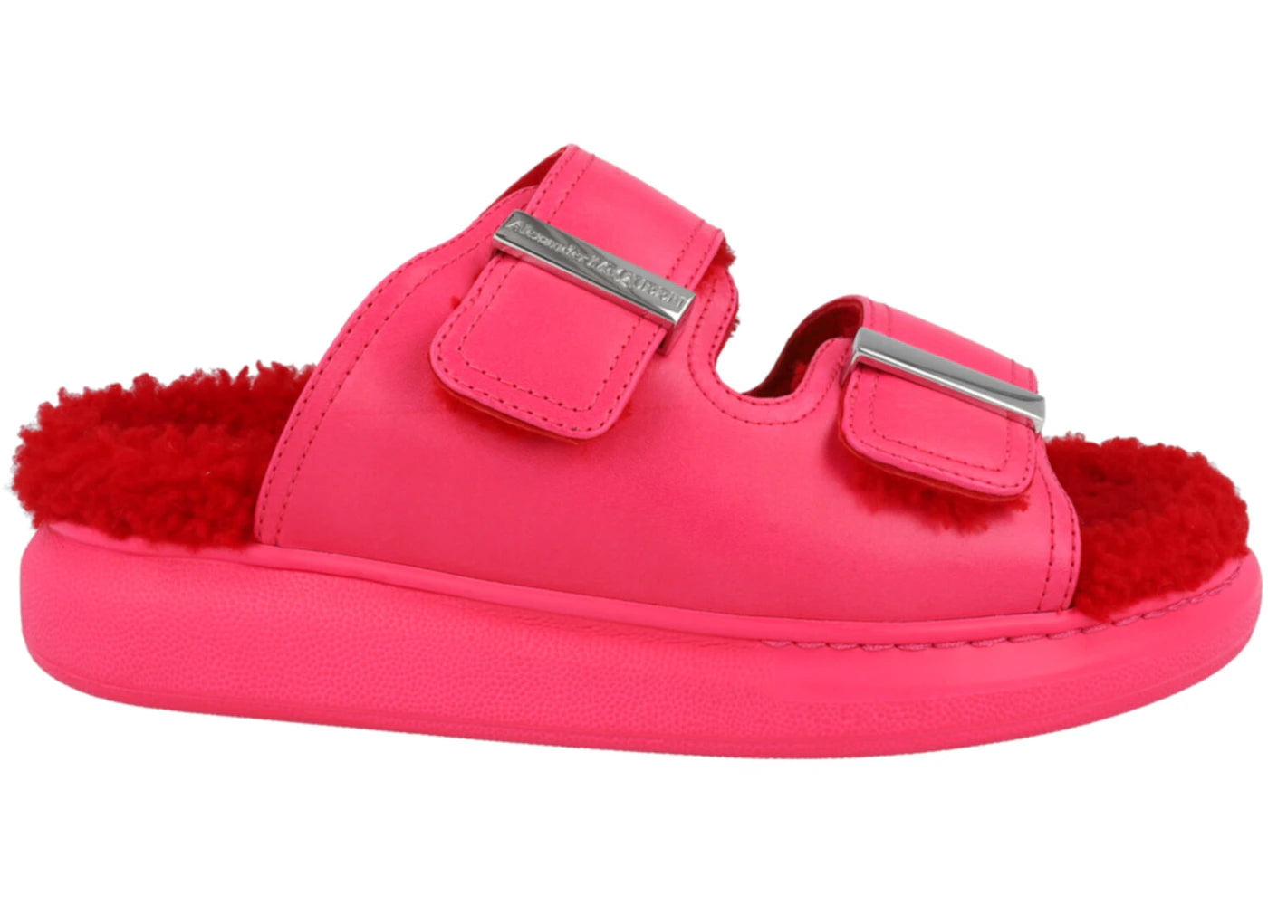 Alexander McQueen Oversized Hybrid Slides Pink Silver (Women's) - vue secondaire A