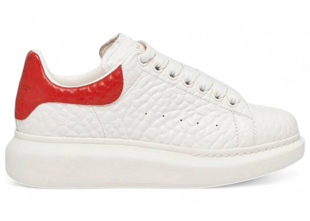 Alexander McQueen Oversized Off White Red Grainy Leather - vue secondaire A