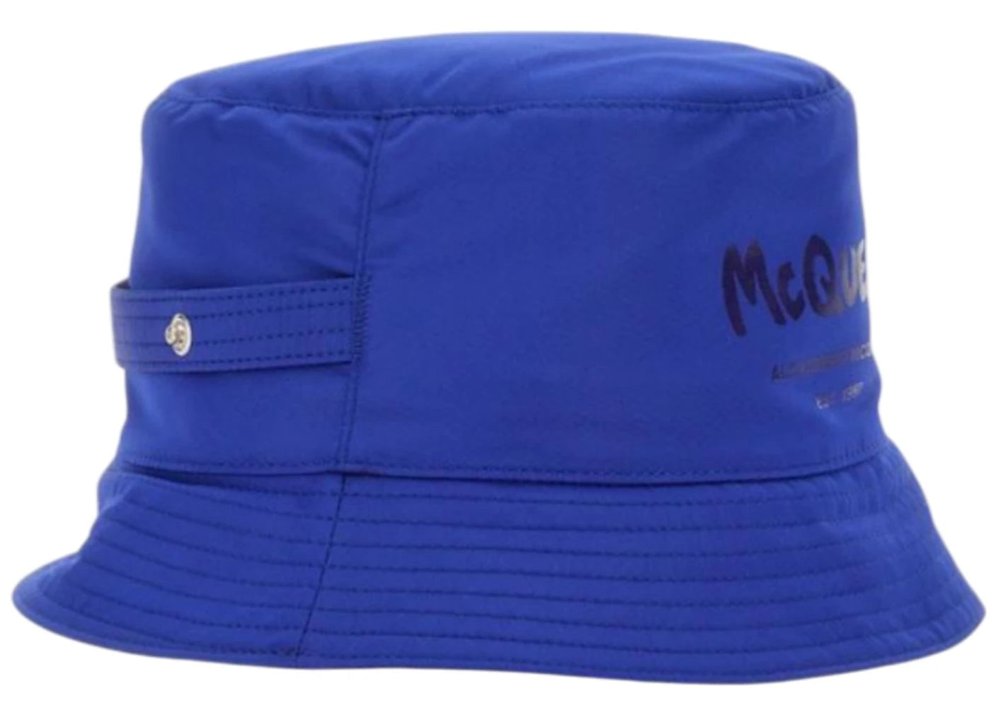 Alexander McQueen Polyester Graffiti Logo Bucket Hat Blue - vue secondaire B