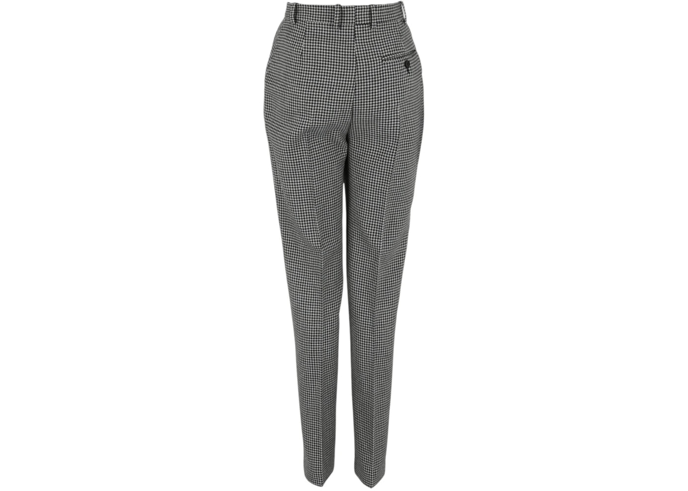 Alexander McQueen Women's Houndstooth Wool Pants Black Ivory - vue secondaire B