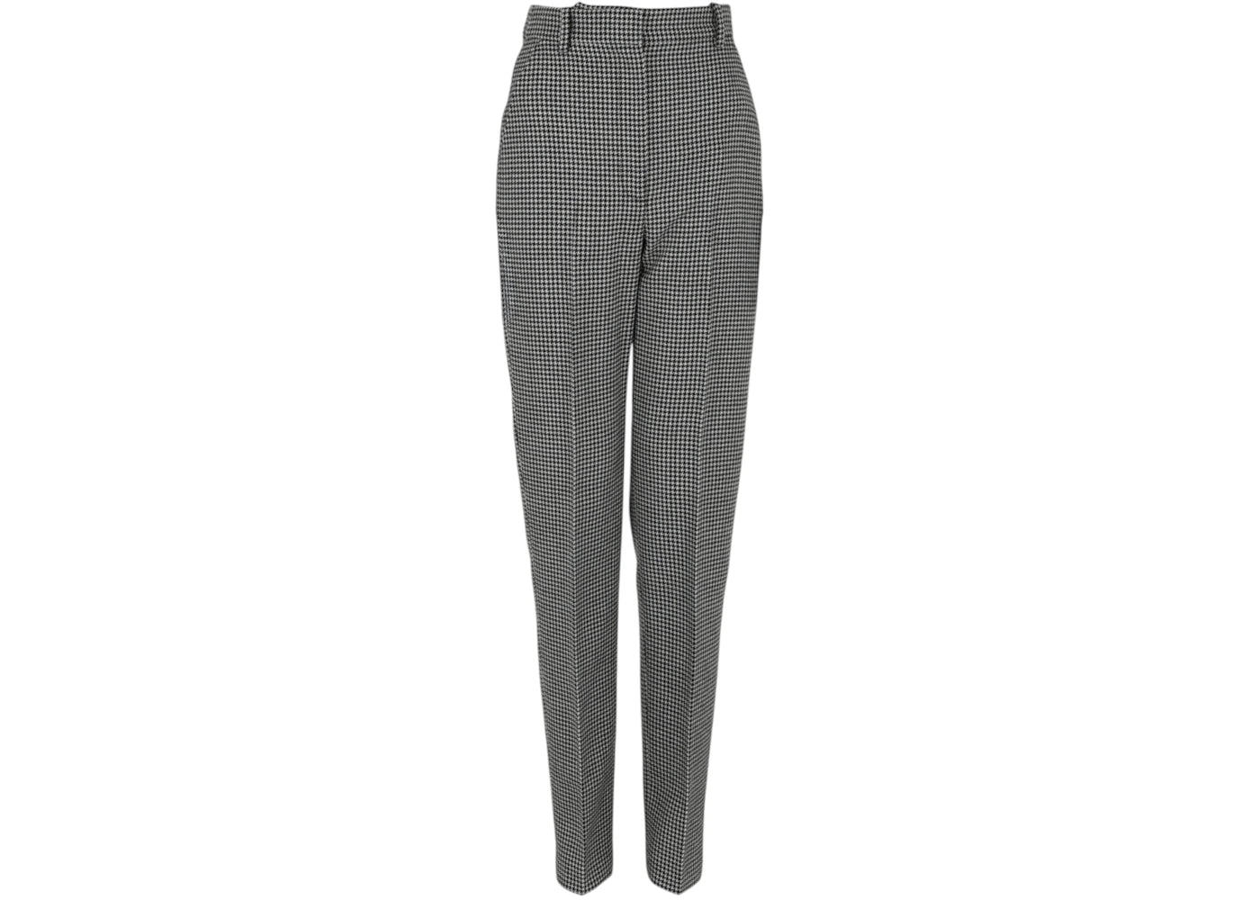 Alexander McQueen Women's Houndstooth Wool Pants Black Ivory - vue secondaire A