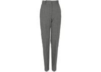 Alexander McQueen Women's Houndstooth Wool Pants Black Ivory