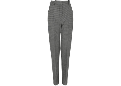 Alexander McQueen Women's Houndstooth Wool Pants Black Ivory - apparel view 2