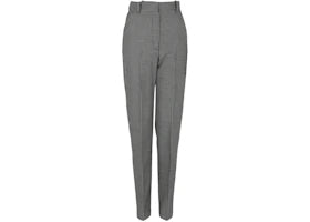Alexander McQueen Women's Houndstooth Wool Pants Black Ivory - authentic Alexander McQueen apparel