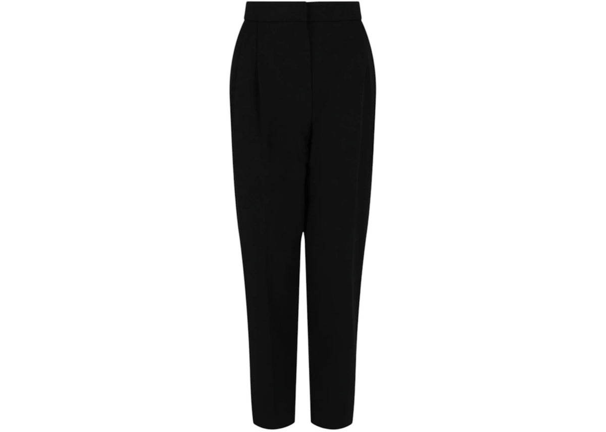 Alexander McQueen Women's Pleated Tapered Trousers Black - vue 360