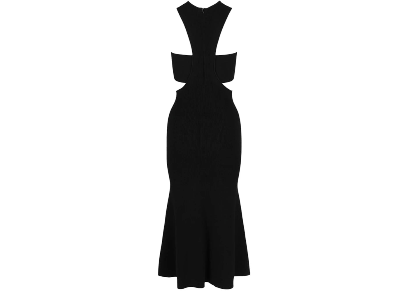 Alexander McQueen Women's Slashed Harness Midi Dress Black - vue secondaire A
