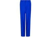 Alexander McQueen Women's Wide-Leg Wool Trousers Blue