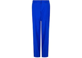 Alexander McQueen Women's Wide-Leg Wool Trousers Blue - authentic Alexander McQueen product