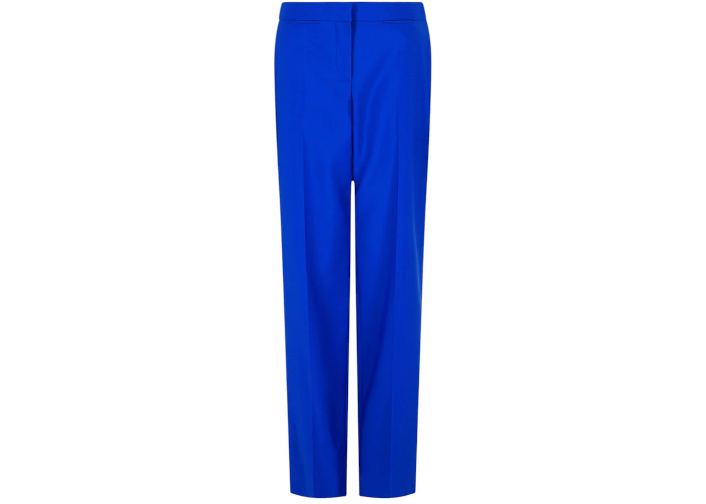 Alexander McQueen Women's Wide-Leg Wool Trousers Blue - vue secondaire A