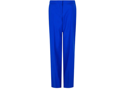 Alexander McQueen Women's Wide-Leg Wool Trousers Blue - product view 2