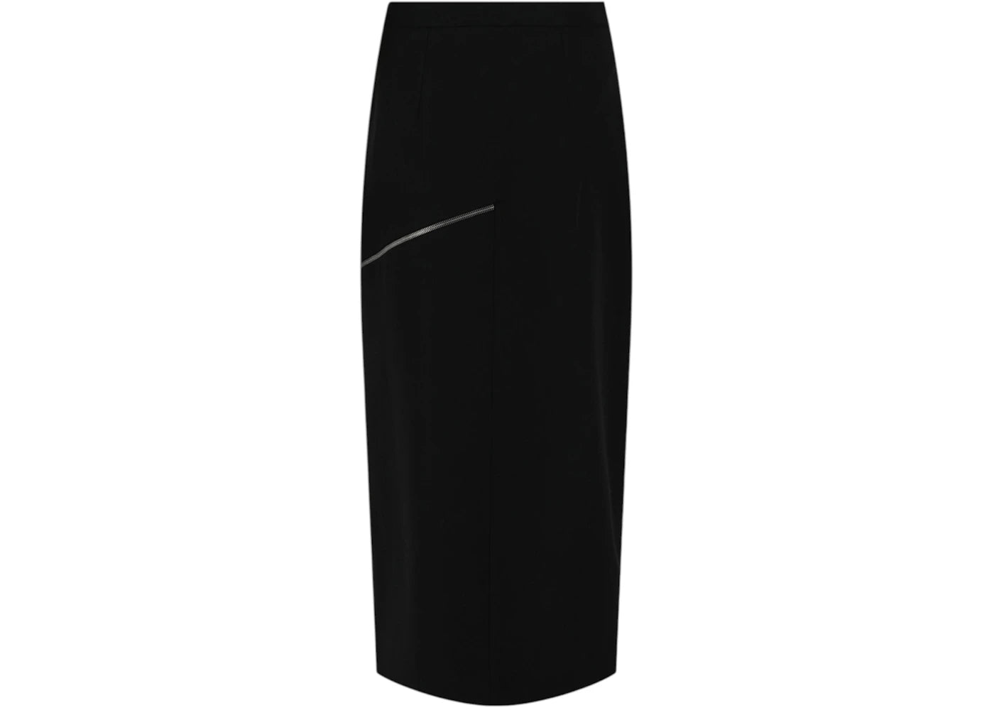 Alexander McQueen Women's Zip-Detailed Midi Skirt Black - vue secondaire B