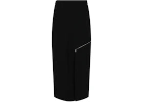 Alexander McQueen Women's Zip-Detailed Midi Skirt Black