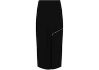 Alexander McQueen Women's Zip-Detailed Midi Skirt Black