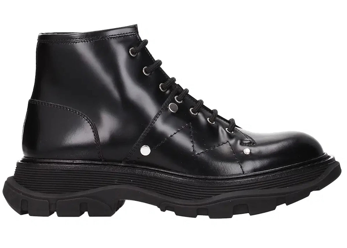 Alexander Mcqueen Leather Ankle Boot Black (Women's) - vue 360