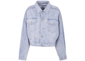 Alexander Wang Clip Trucker Jacket Vintage Bleach Blue