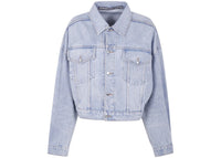 Alexander Wang Clip Trucker Jacket Vintage Bleach Blue