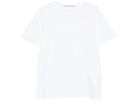 Alexander Wang Distressed Logo Short Sleeve Tee White