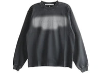 Alexander Wang Emboss Logo Long Sleeve Tee Washed Black