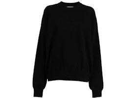 Alexander Wang Embossed Logo Ribbed Pullover Black