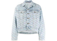 Alexander Wang Falling Back Logo Jacket Pebble Bleach