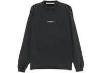 Alexander Wang Logo Print Long Sleeve Tee Washed Black