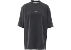 Alexander Wang Logo Print Short Sleeve Tee Washed Black