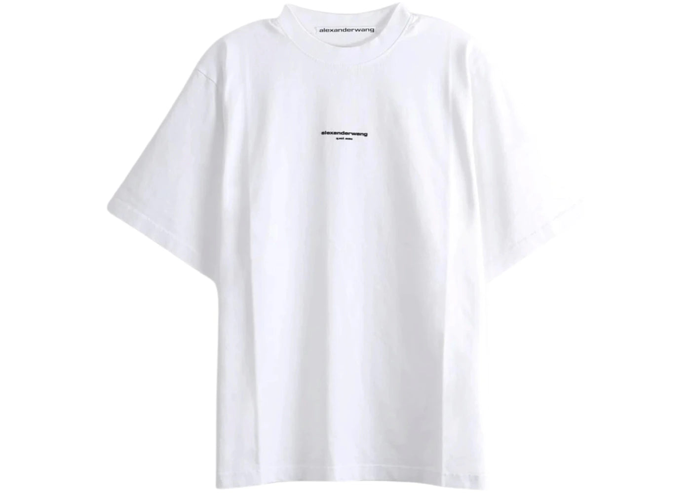 Alexander Wang Logo Print Short Sleeve Tee White - vue 360