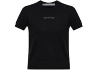Alexander Wang Women's Crewneck Hotfix Logo Sleeve Short Black