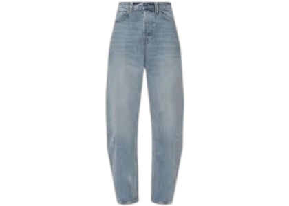 Alexander Wang Women's Crystal Beltloops Float Mid Rise Relaxed Jean Vintage Bleach Blue - product view 2