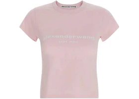Alexander Wang Women's Hotfix Logo Baby Tee Light Pink