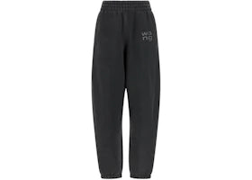 Alexander Wang Women's Hotfix Logo Sweatpant Washed Black