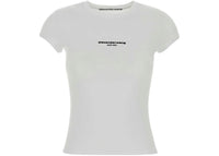 Alexander Wang Women's Logo Print Fitted Tee White
