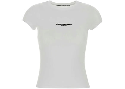 Alexander Wang Women's Logo Print Fitted Tee White - authentic Alexander Wang product