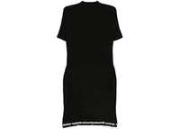 Alexander Wang Women's Logo Ribbed Ss Dress Black