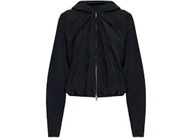 Alexander Wang Women's Pleated Neckline Hoodie Black - vue 360