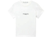 Alexander Wang Women's Shrunken Short Sleeve Logo P Rint Tee White