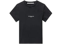Alexander Wang Women's Shrunken Short Sleeve Logo Print Tee Washed Black