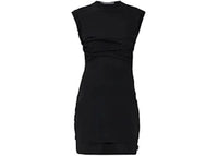 Alexander Wang Women's Twisted Bust Mini Layered Sleeveless Dress Black