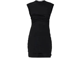 Alexander Wang Women's Twisted Bust Mini Layered Sleeveless Dress Black