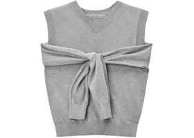 Alexander Wang Women's Wrapped Vest Cardigan Heather Grey