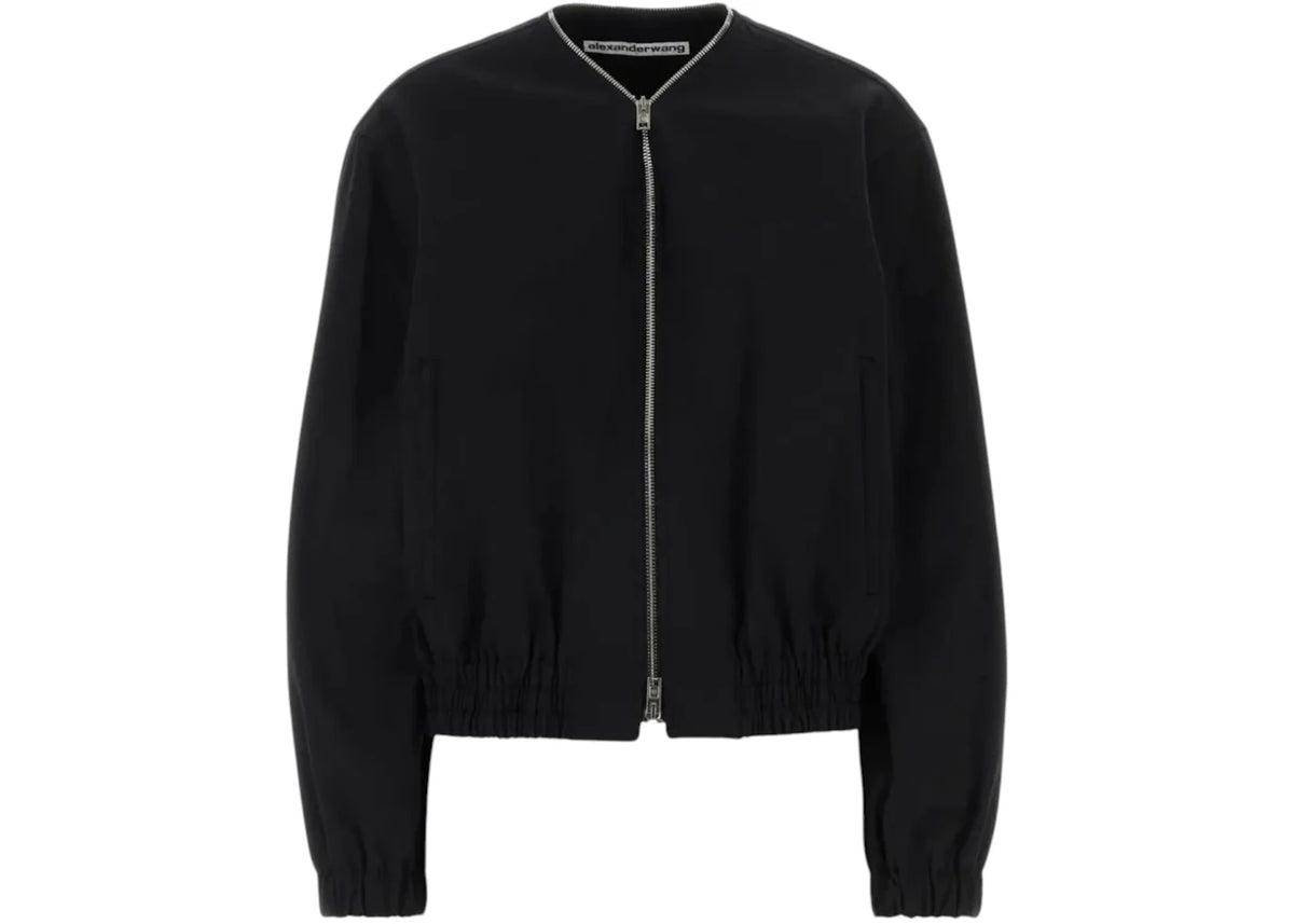 Alexander Wang Women's Zip-Up Bomber Jacket Black - vue secondaire A