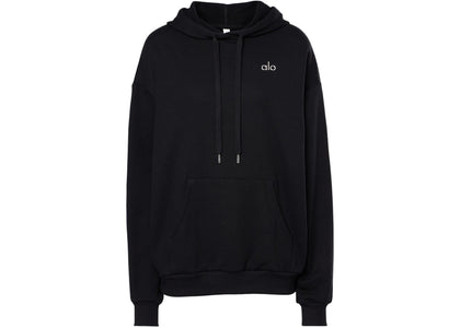 Alo Yoga Accolade Cotton-Blend Hoodie Black - authentic Alo Yoga apparel